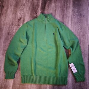 Polo Ralph Lauren Green Zip-Up Sweater